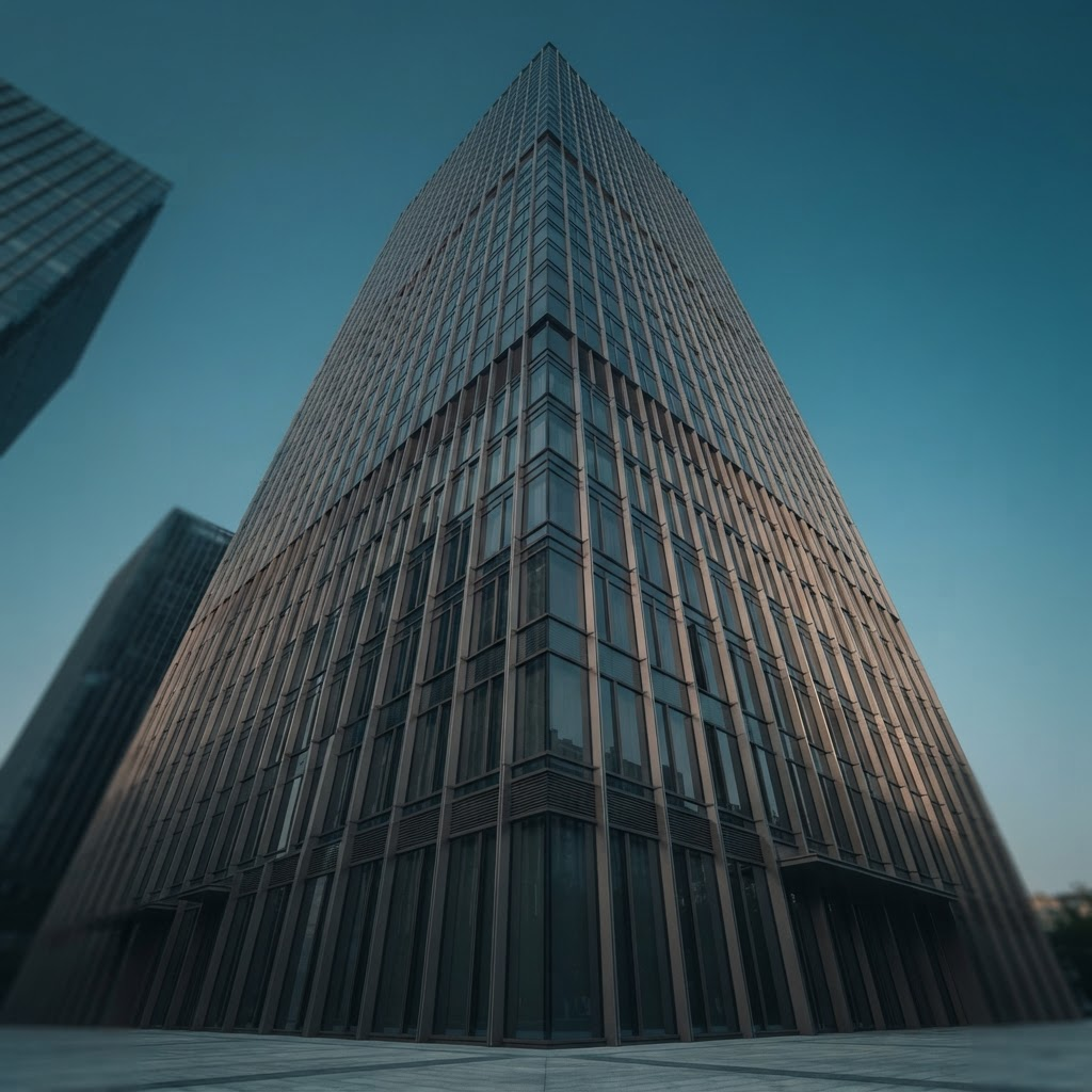 Fachada de un edificio corporativo moderno